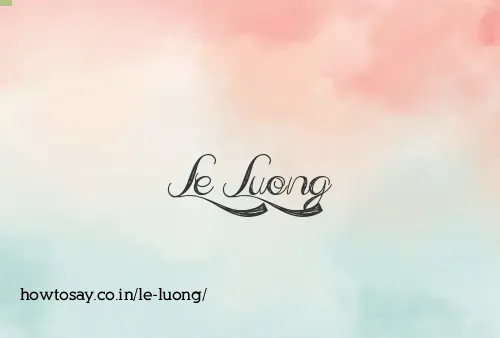 Le Luong