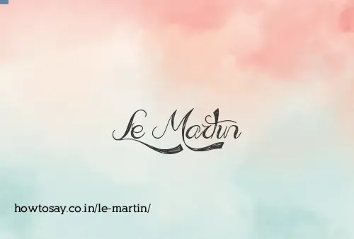 Le Martin