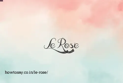 Le Rose