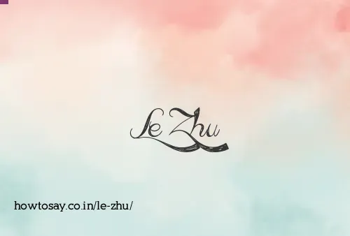 Le Zhu