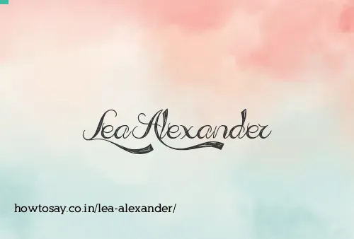 Lea Alexander