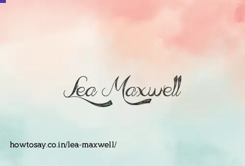 Lea Maxwell