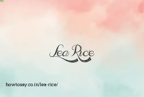 Lea Rice