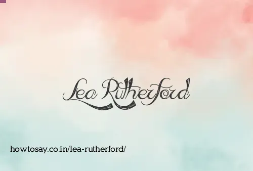 Lea Rutherford
