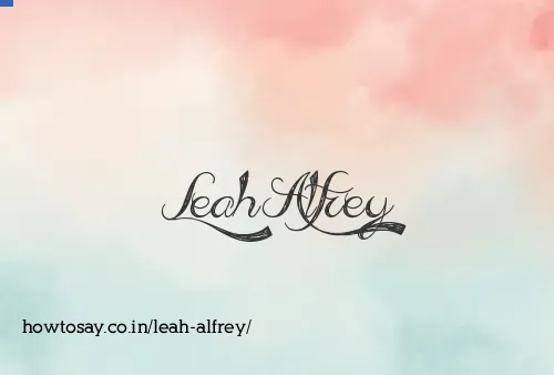 Leah Alfrey