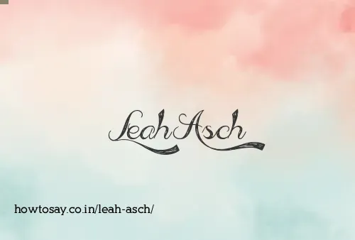 Leah Asch