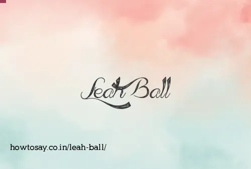 Leah Ball