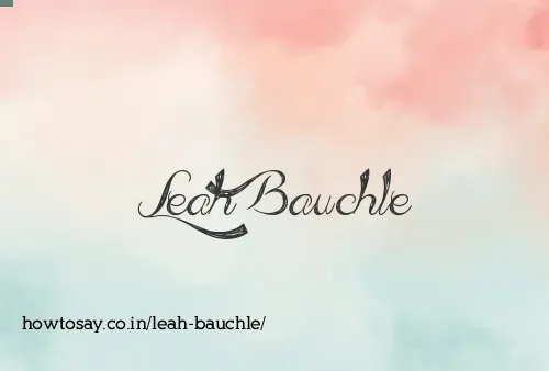 Leah Bauchle