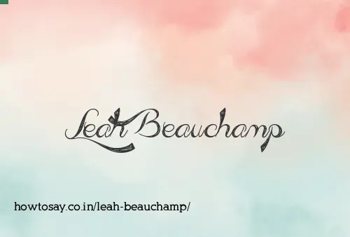 Leah Beauchamp