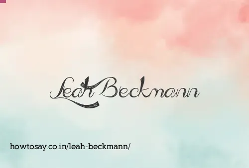 Leah Beckmann