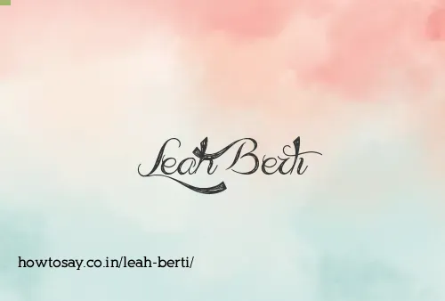 Leah Berti