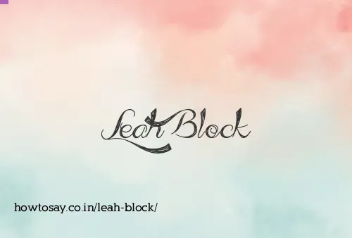Leah Block