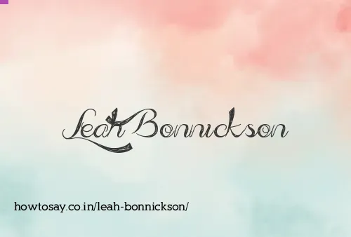 Leah Bonnickson