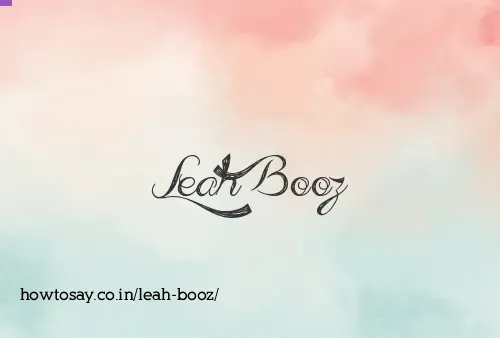 Leah Booz