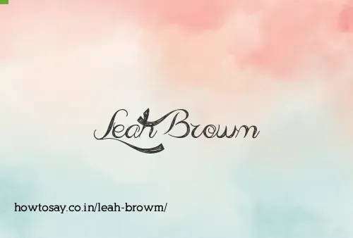 Leah Browm
