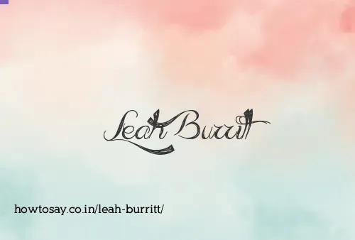 Leah Burritt