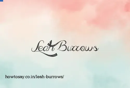 Leah Burrows