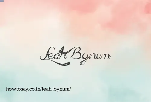 Leah Bynum