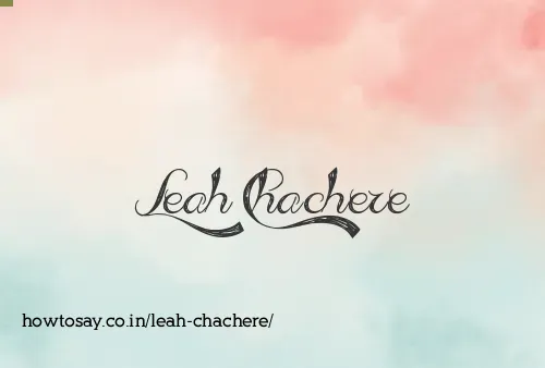 Leah Chachere