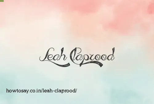 Leah Claprood
