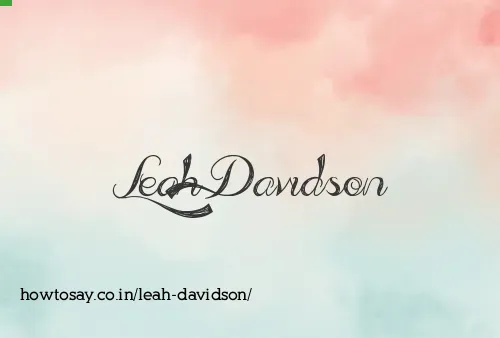 Leah Davidson