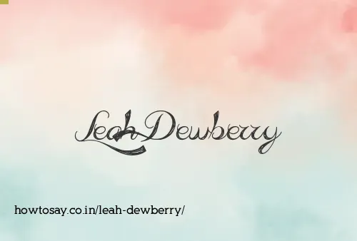 Leah Dewberry
