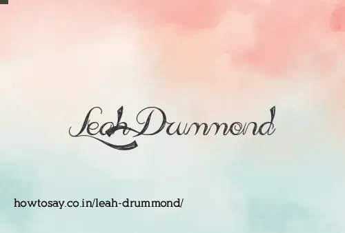 Leah Drummond