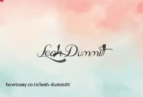 Leah Dummitt