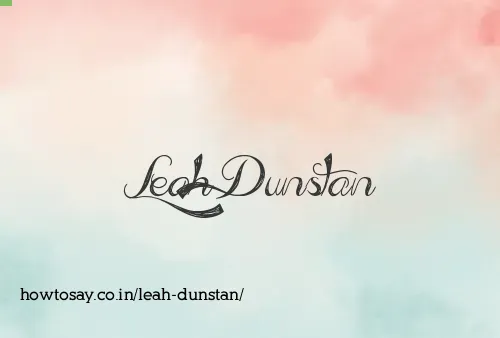 Leah Dunstan