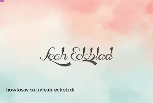Leah Eckblad