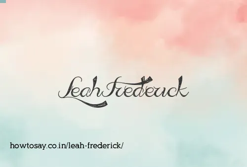 Leah Frederick