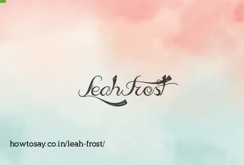 Leah Frost