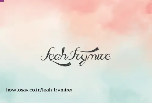 Leah Frymire