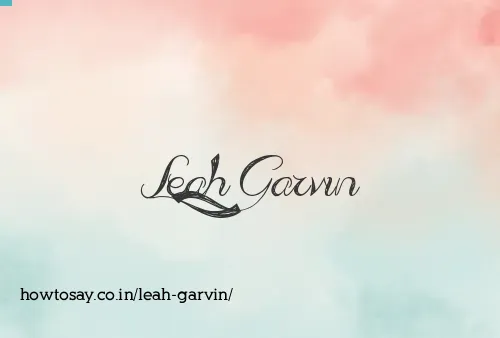 Leah Garvin