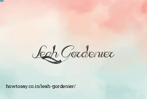 Leah Gordenier