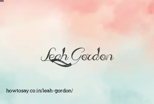 Leah Gordon