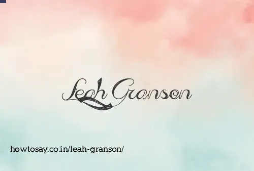 Leah Granson