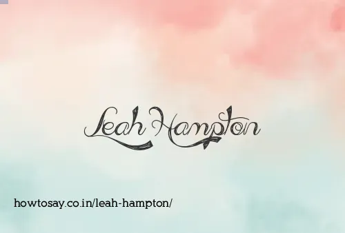 Leah Hampton