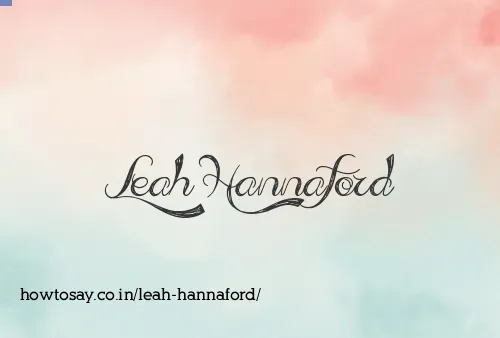 Leah Hannaford