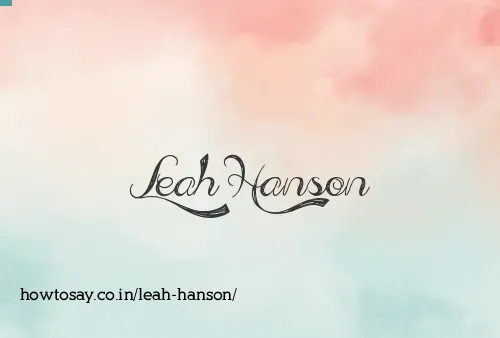 Leah Hanson