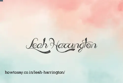 Leah Harrington