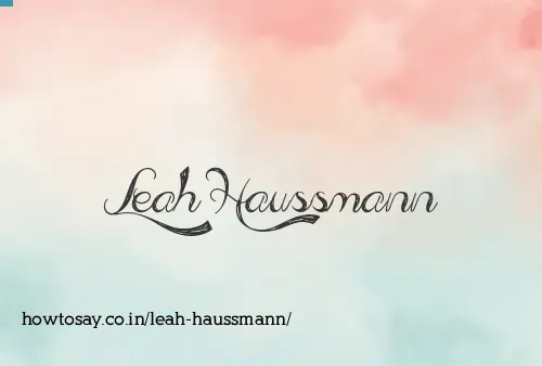Leah Haussmann