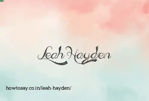 Leah Hayden