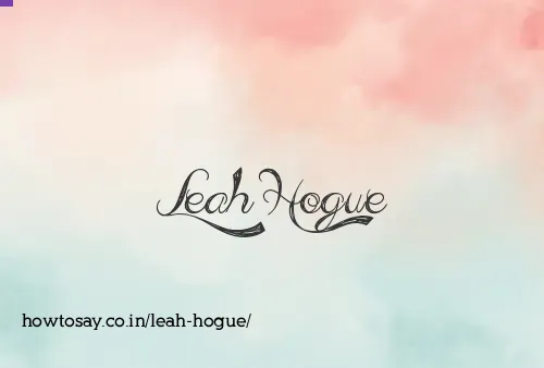 Leah Hogue