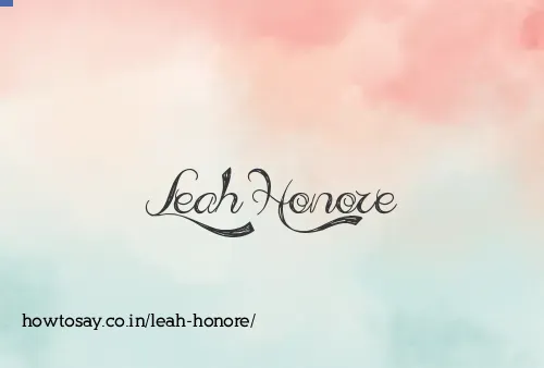 Leah Honore