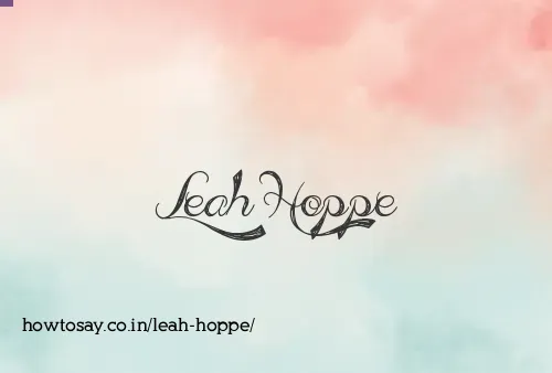 Leah Hoppe