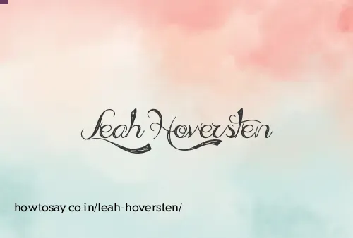 Leah Hoversten