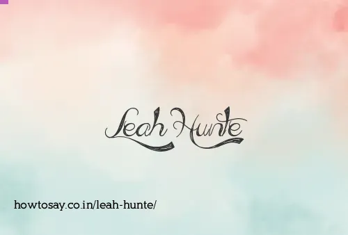 Leah Hunte