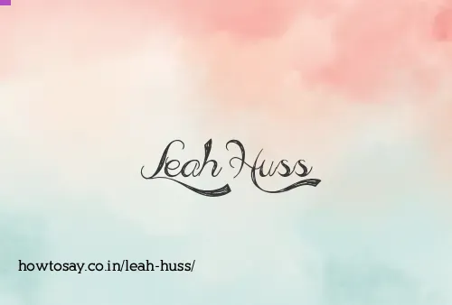 Leah Huss