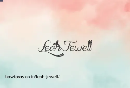 Leah Jewell
